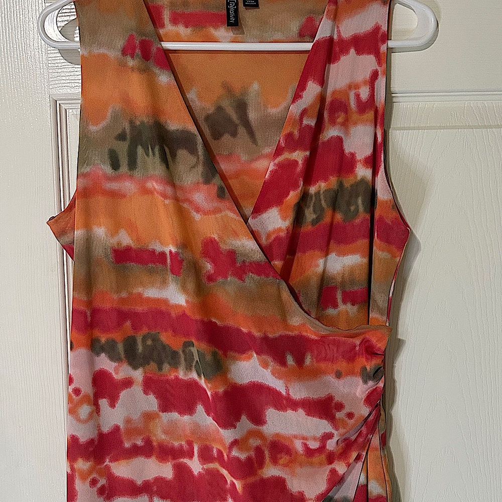 Realivity tie dyed wrap tank top